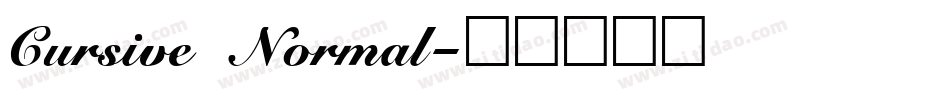 Cursive Normal字体转换